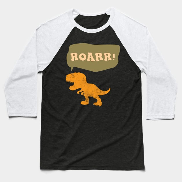 Tyrannosaurus Dino Dinosaur Baseball T-Shirt by Imutobi